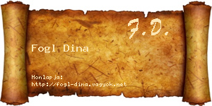 Fogl Dina névjegykártya